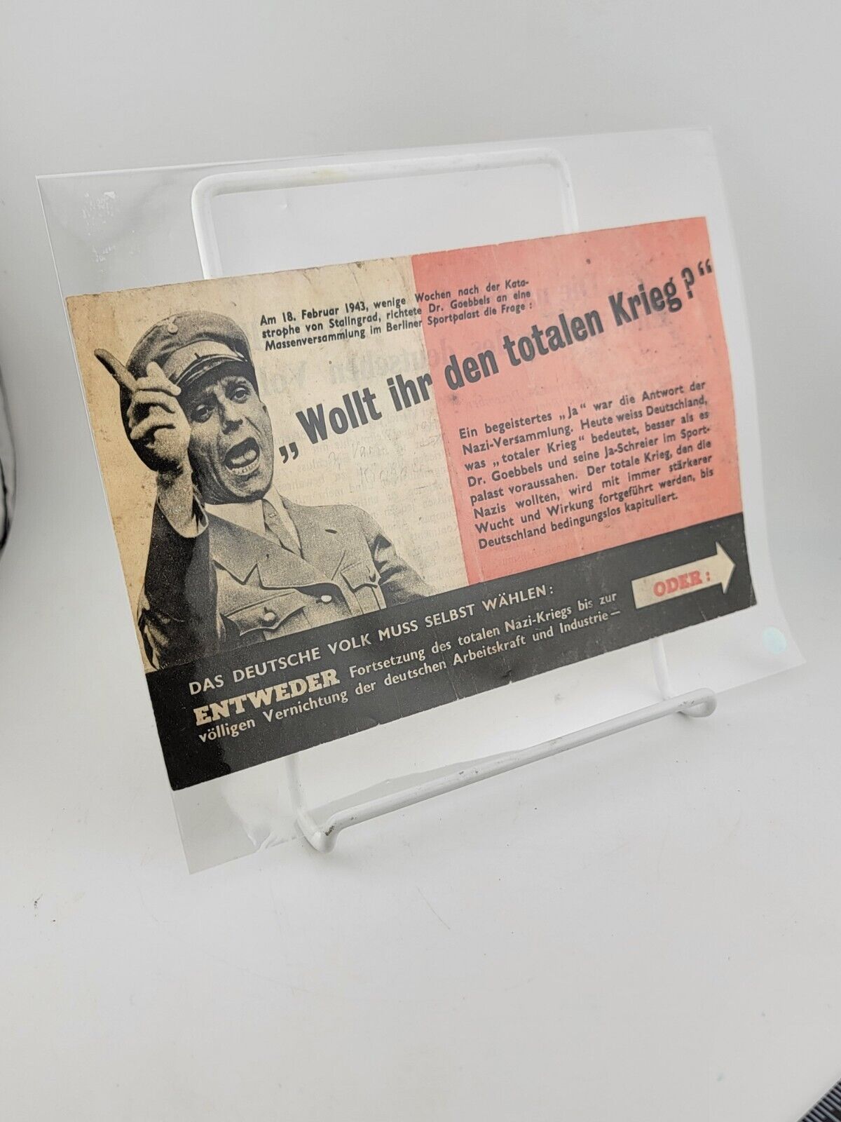 WW2 Allied Anti-germany War Propaganda Leaflet \