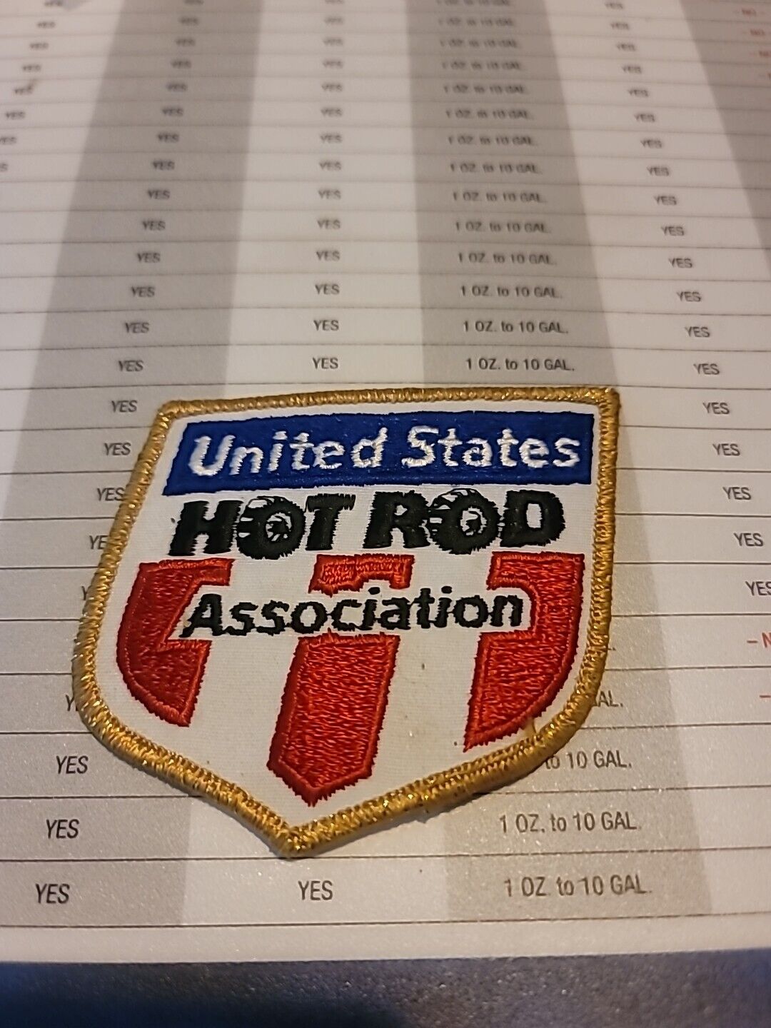 Vintage United States Hot Rod Association Patch - Red White Blue Gold NOS