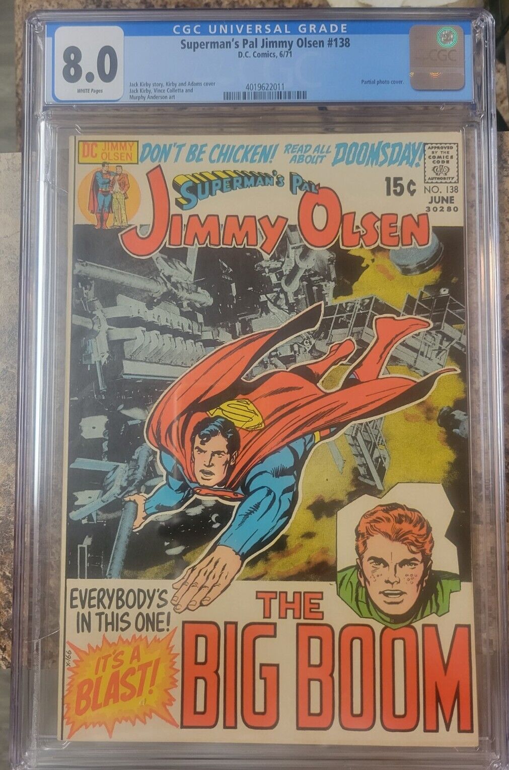 Superman's Pal Jimmy Olsen #138 (1971) CGC 8.0 WP Classic Photo Cover DC Comics 