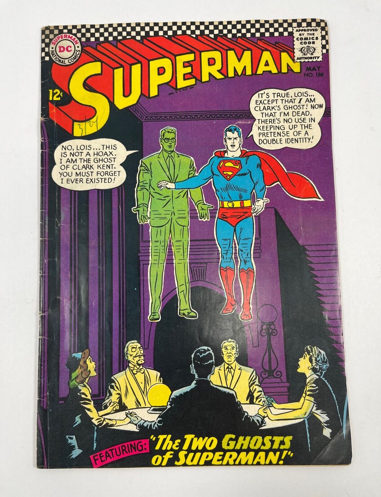 SUPERMAN 186 1966 Comic Book The Two Ghosts of Superman