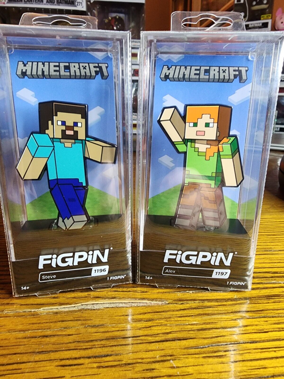 FiGPiN Alex #1197 & Steve #1196 From Minecraft