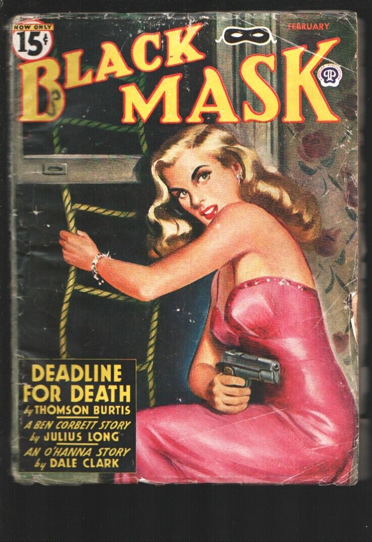 Black Mask 2/1946-Popular-Gun Moll cover-hardboiled detective pulp fiction-VG-