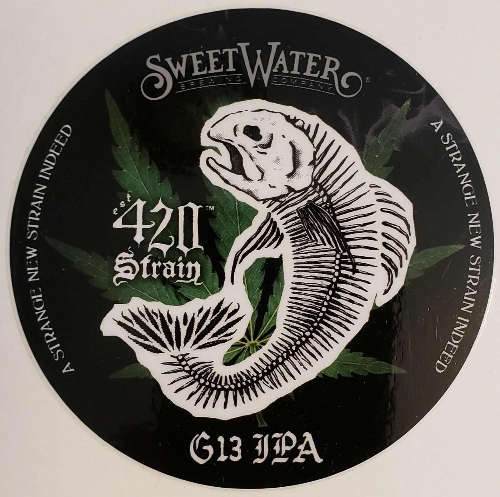Sweetwater Brewing Company 420 Strain G13 Trout Sticker Craft Beer Brewery New