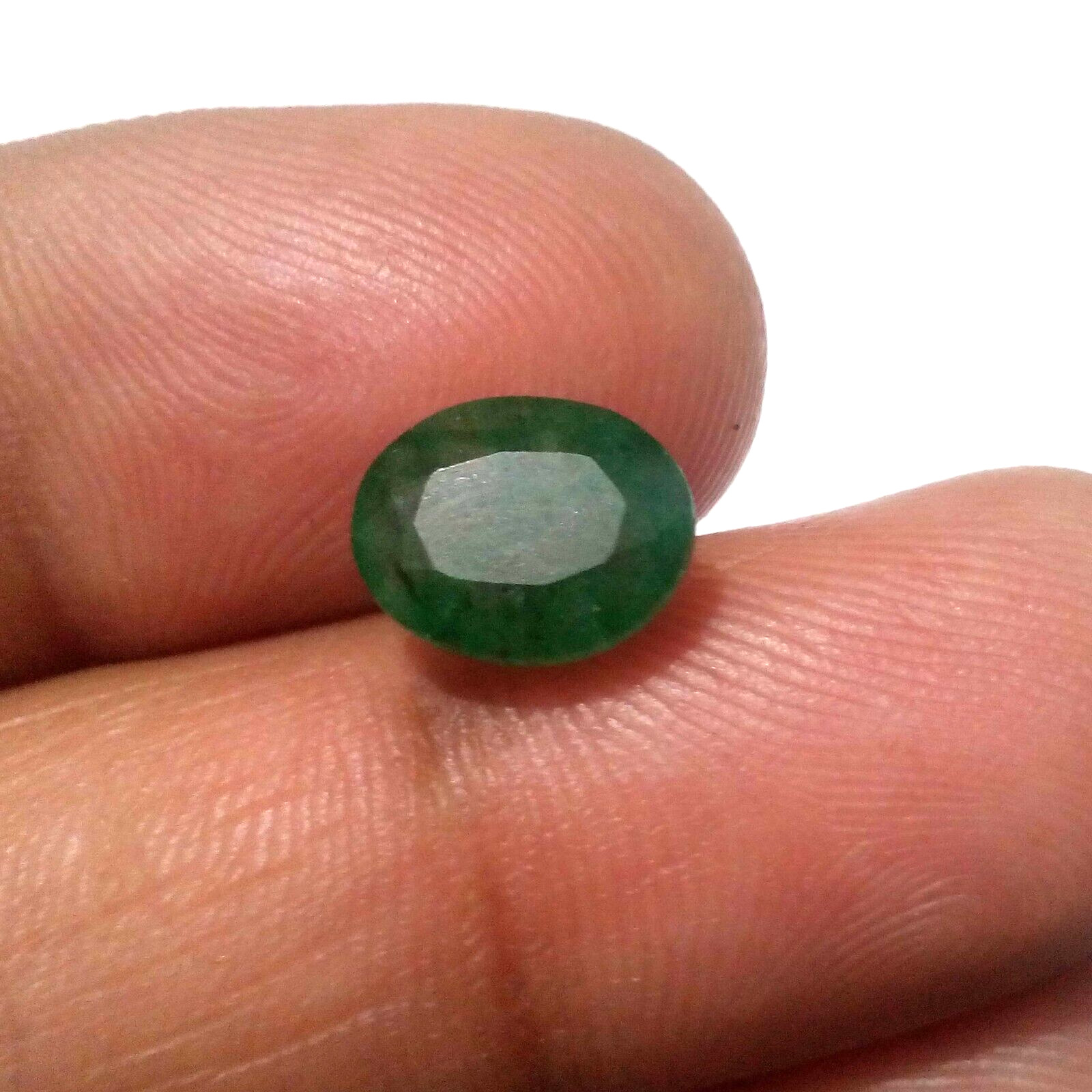 Unique Zambian Emerald Oval Shape 3.40 Crt Pretty Green Faceted Loose Gemstone