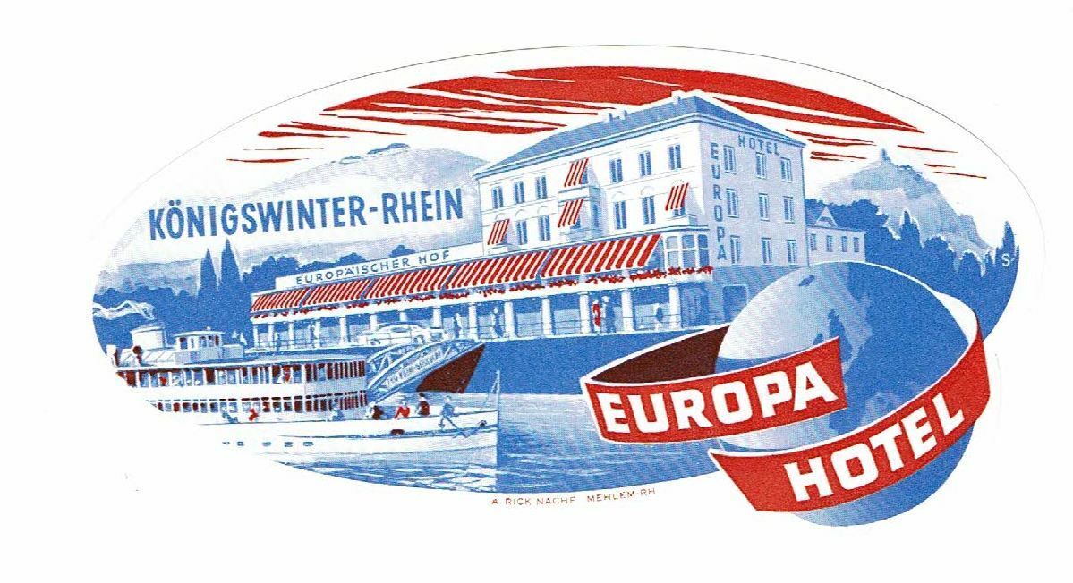 HOTEL EUROPA luggage label (KONIGSWINTER-RHEIN) 