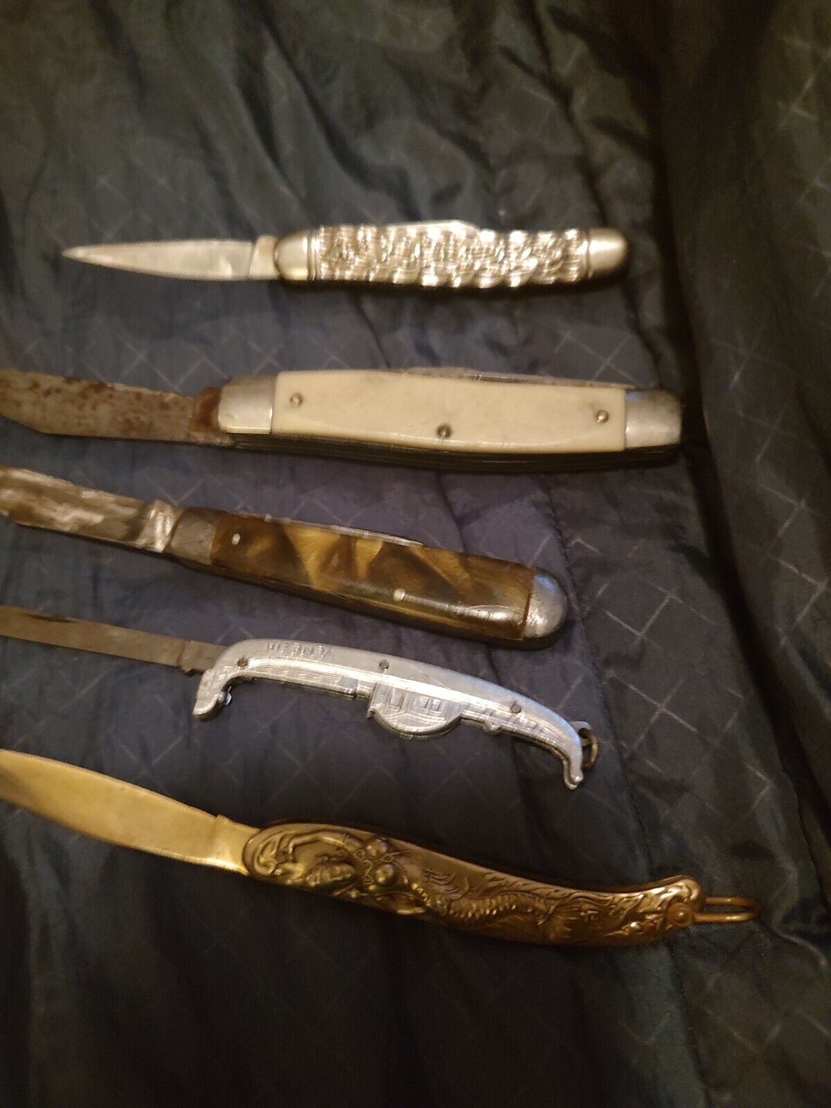 5 vintage folding Pocket Knives. Lot