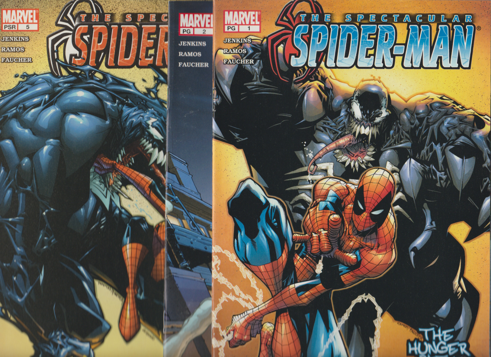 Spectacular Spider-Man #1 2 5 LOT (2003) THE HUNGER STORY ARC Venom Cover Ramos