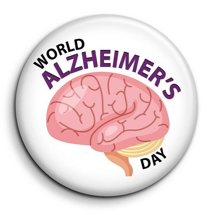 World Alzheimer's Day 1 Day Sickness Badge Pin 38mm Pin Button 