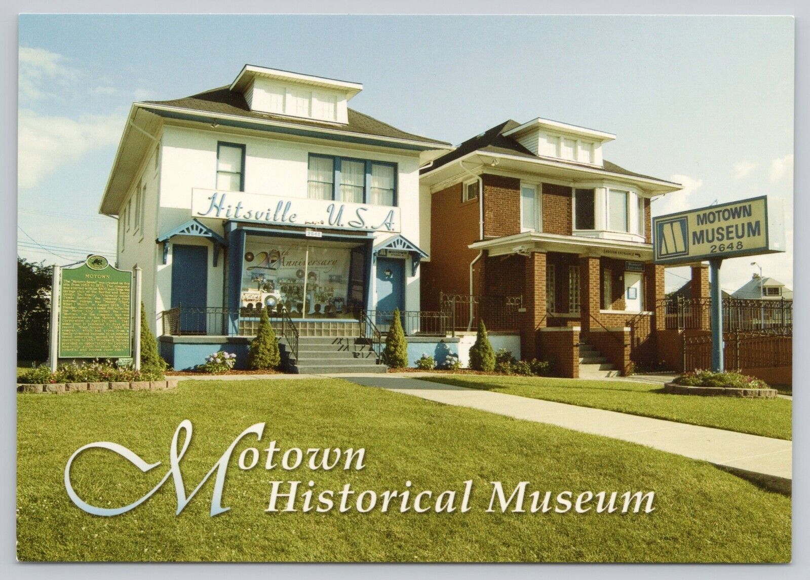 Postcard Motown Historical Museum Detroit Michigan Hitsville USA