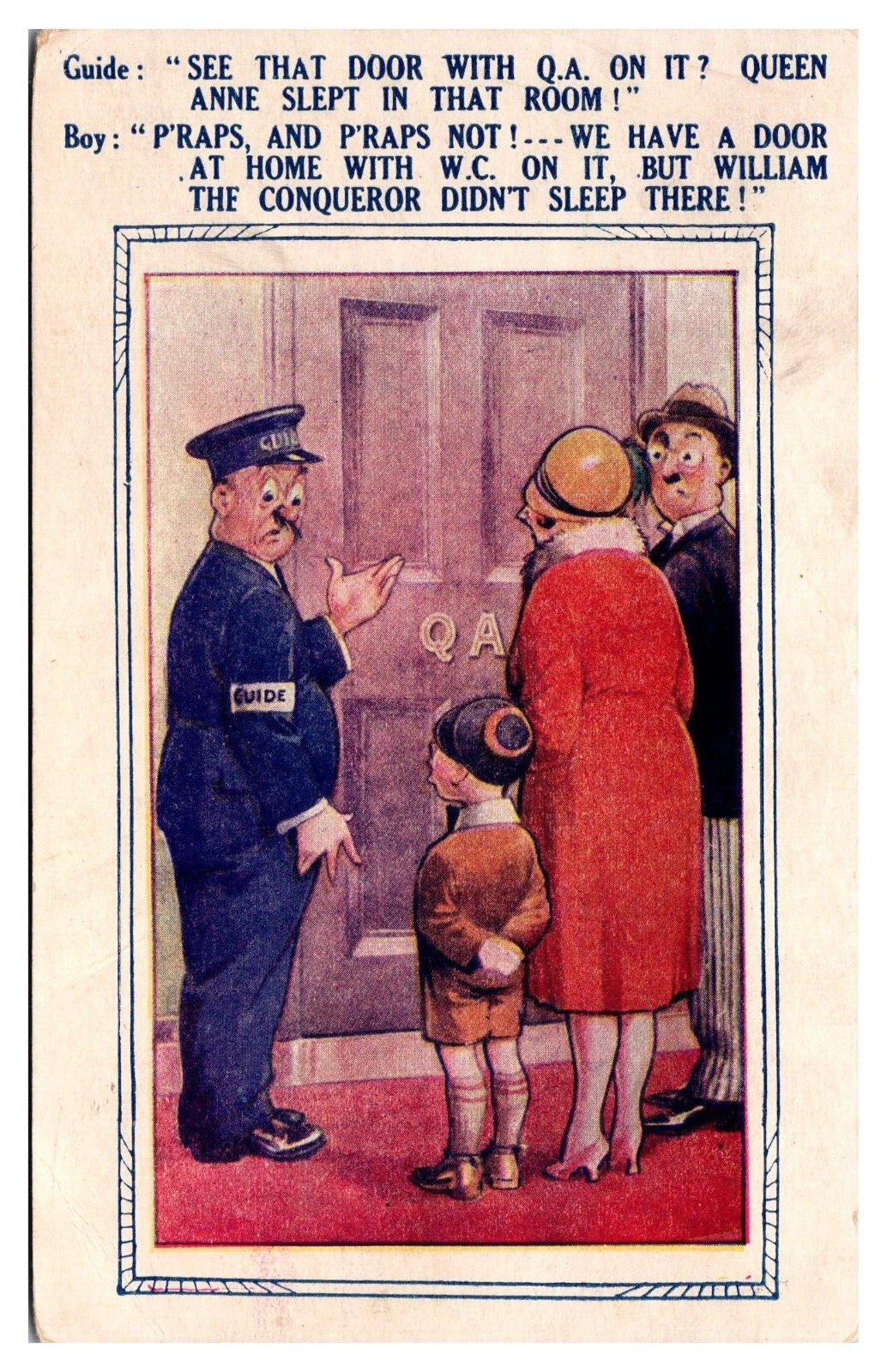 1929 British Bathroom Humor Postcard