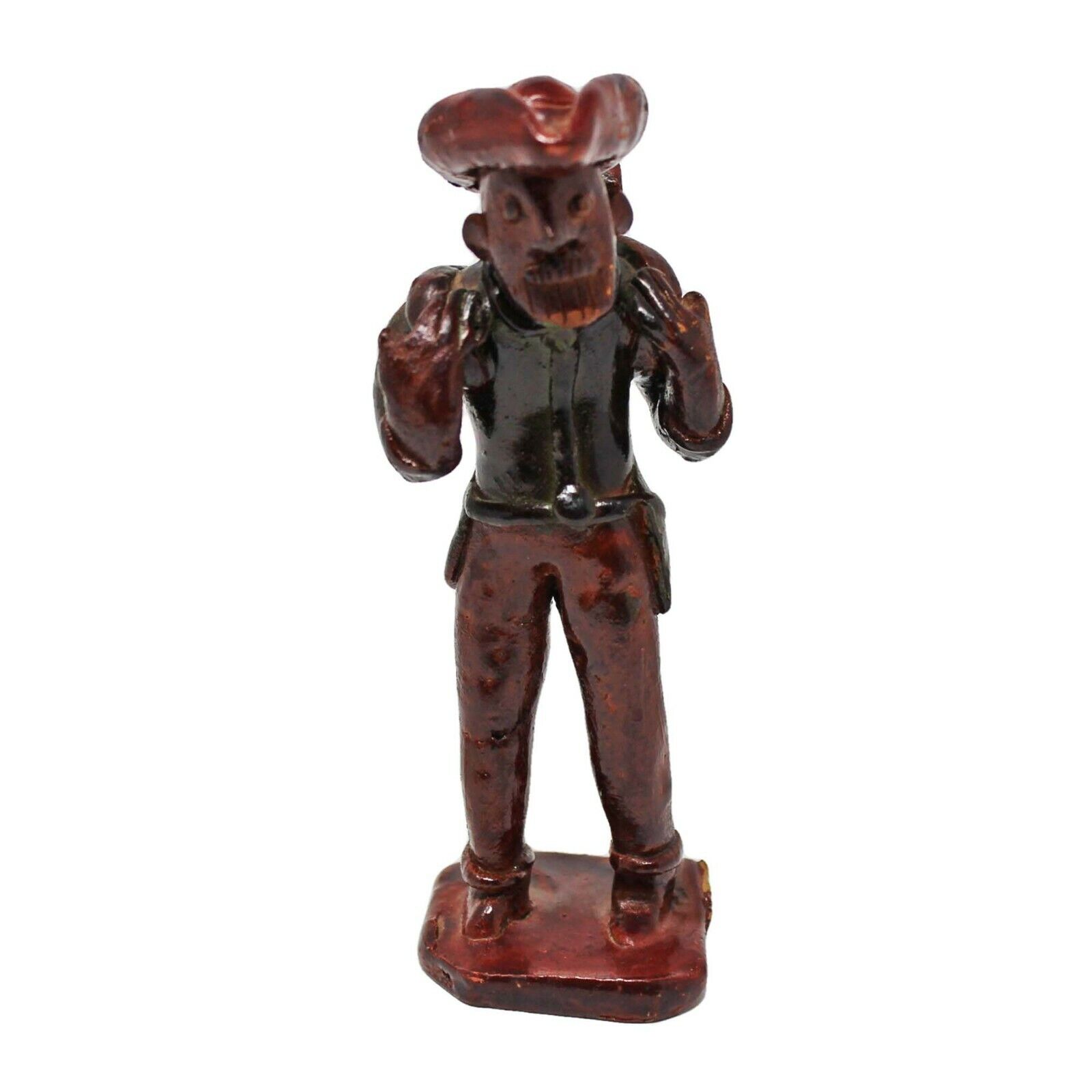 Folk Art Vintage Clay Pirate Statue Toy Kids Figurine Sailor (ANT118-)