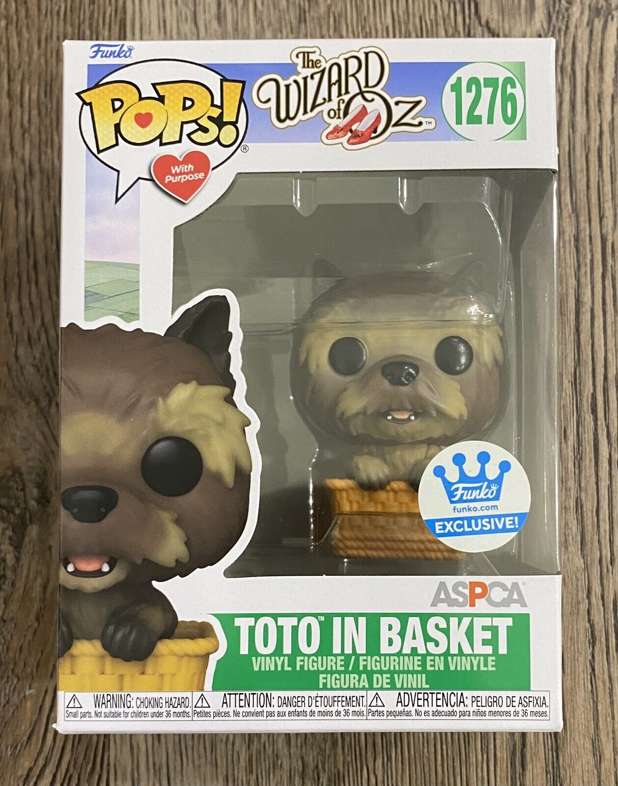 Funko Pop The Wizard Of Oz: Toto In Basket #1276 Funko Shop Exclusive ASPCA