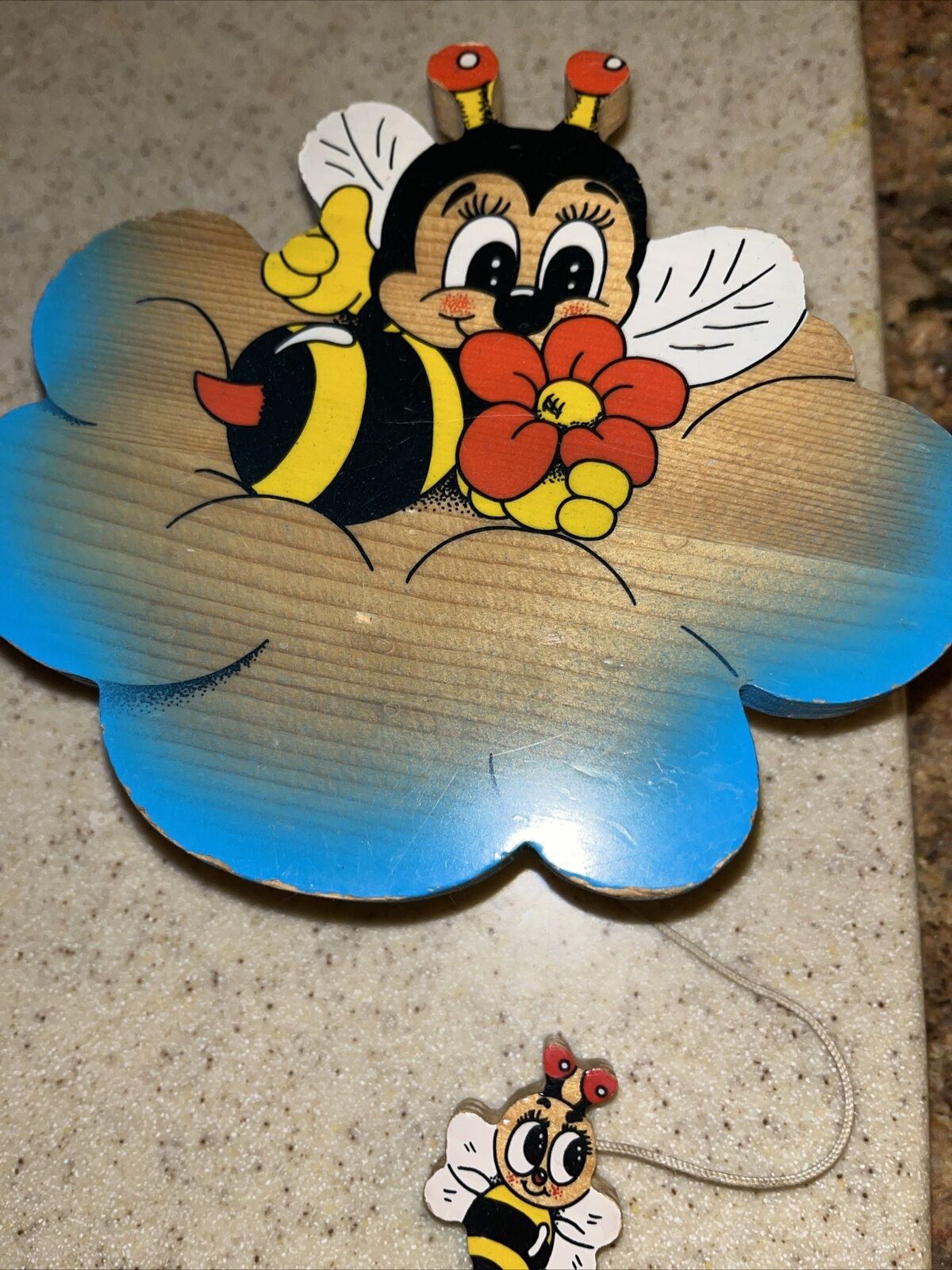 Bartolucci Of Italy - Wooden Wall \'(Bumble) Bee\' Music Box Vintage Working Order