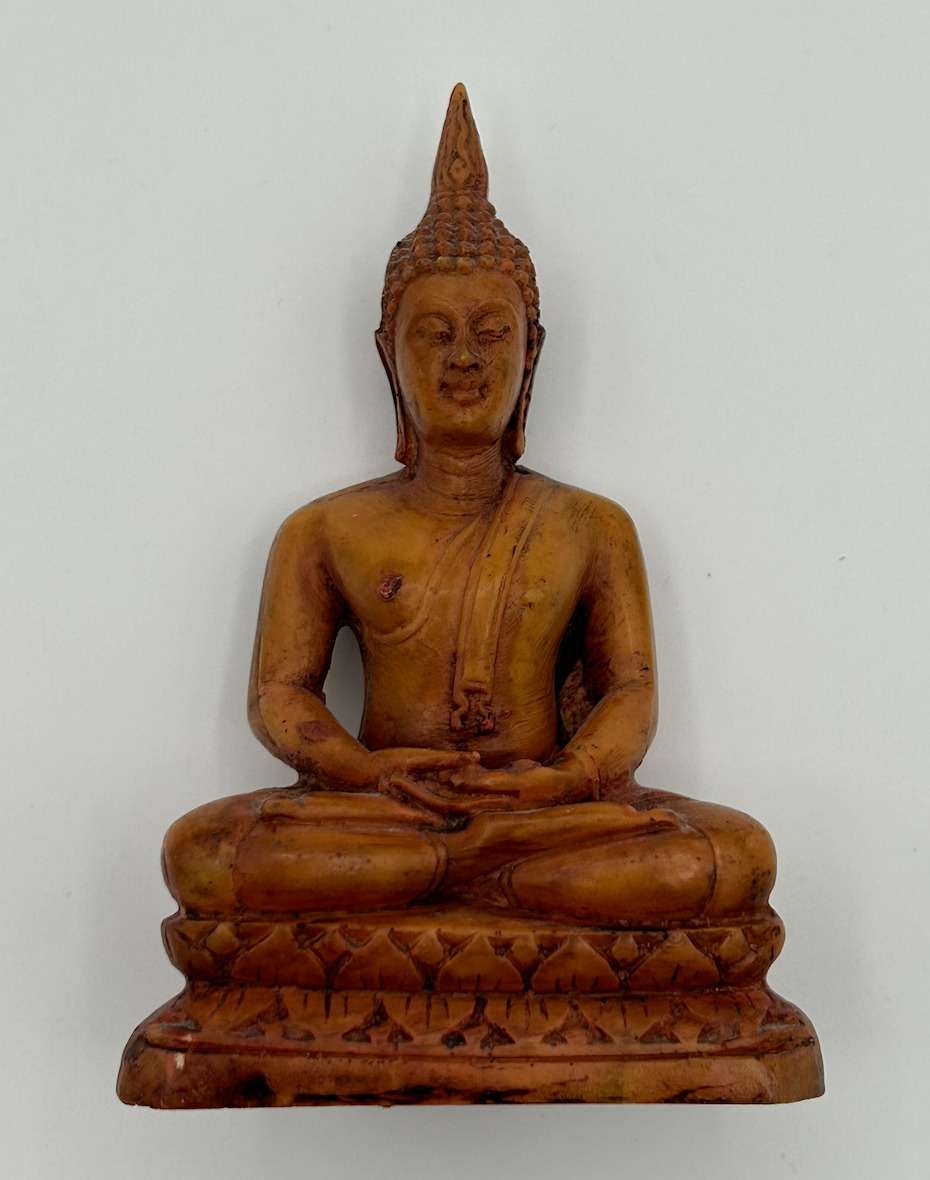 Thai Buddha Statue Seated Sitting Meditation Sculpture Resin Buddhist 4.5\