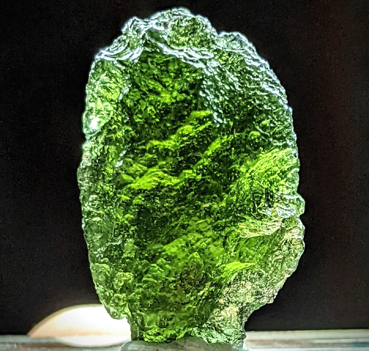 MOLDAVITE LARGE Tektite Crystal Meteorite Genuine Synergy 12 Certified Genuine