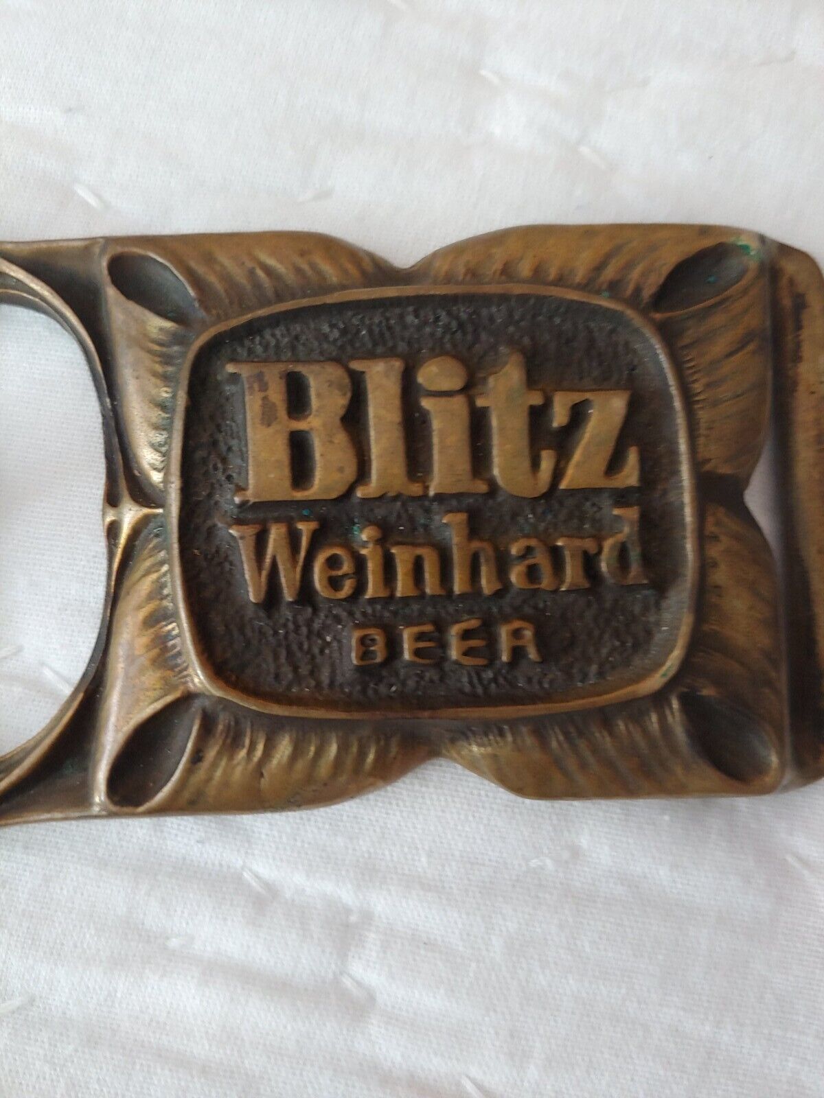 Vintage Blitz Weinhard Beer Belt Buckle Bottle Opener Portland Oregon 