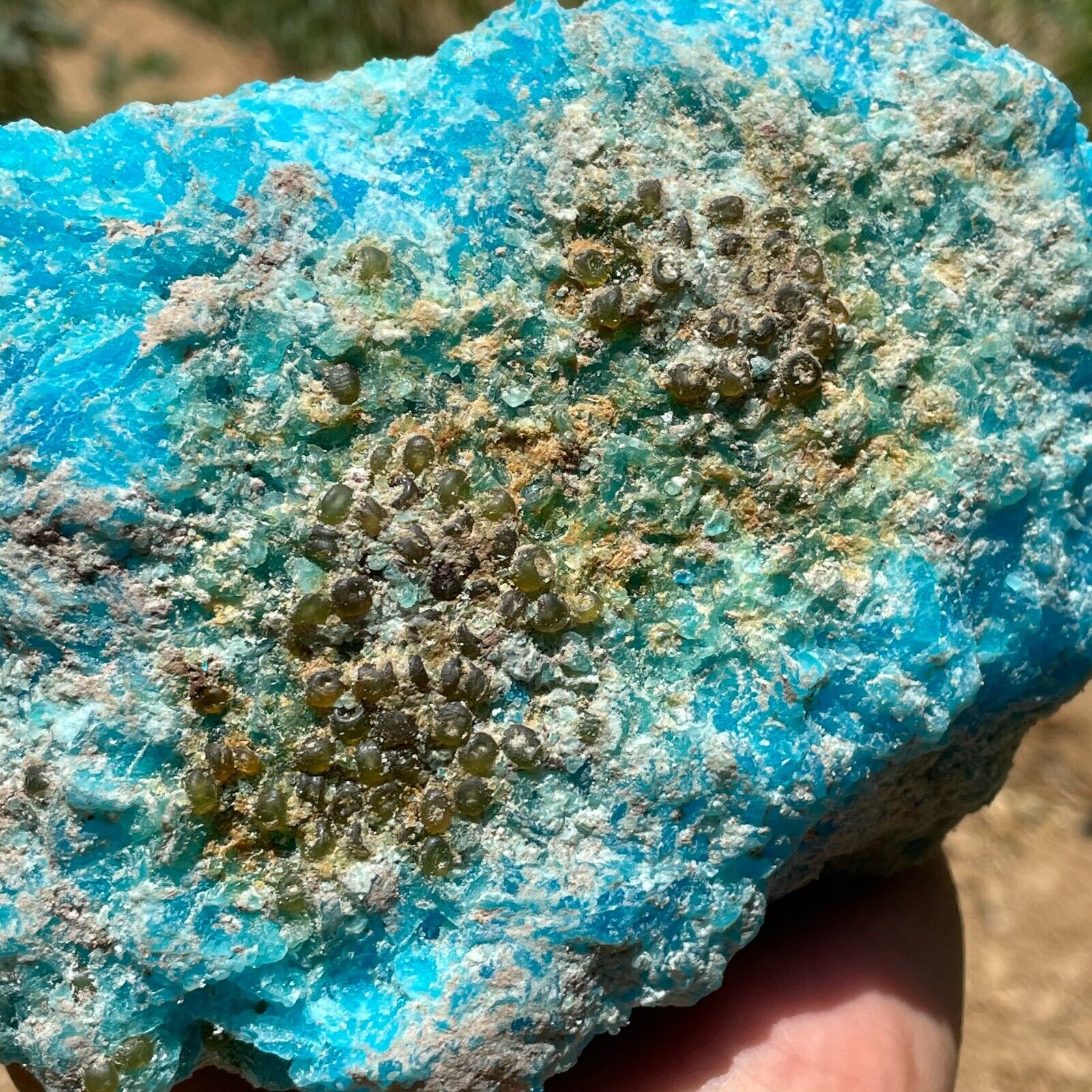 1115g Rare Natural Blue Copper Sulfate Quartz Crystal Mineral Specimen Healing