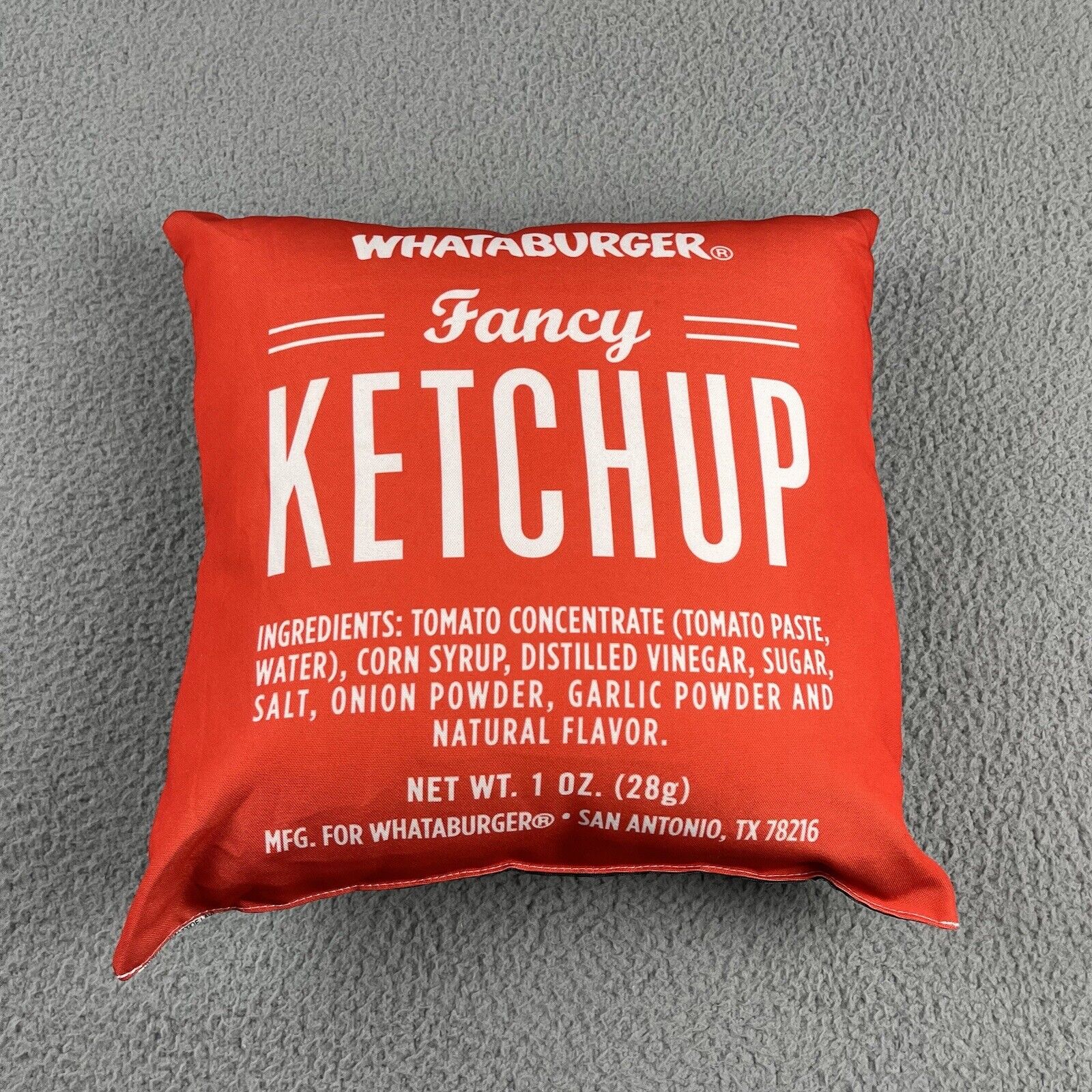 RARE Whataburger Pillow Red Black Spicy Fancy Approx 15\
