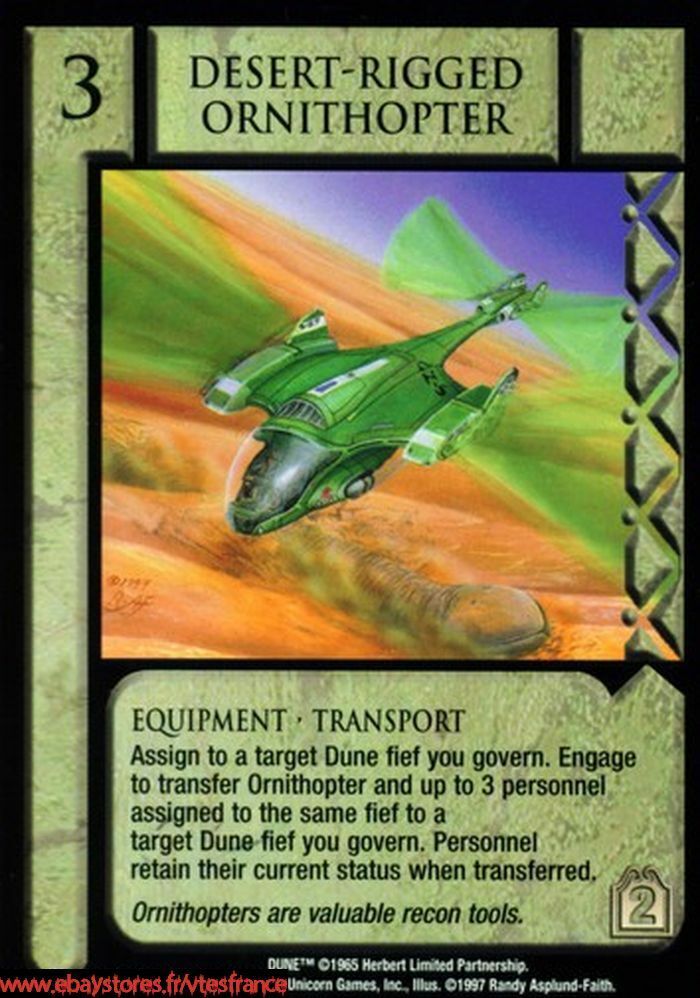 Dune ccg-desert-rigged ornithopter/judge of the change