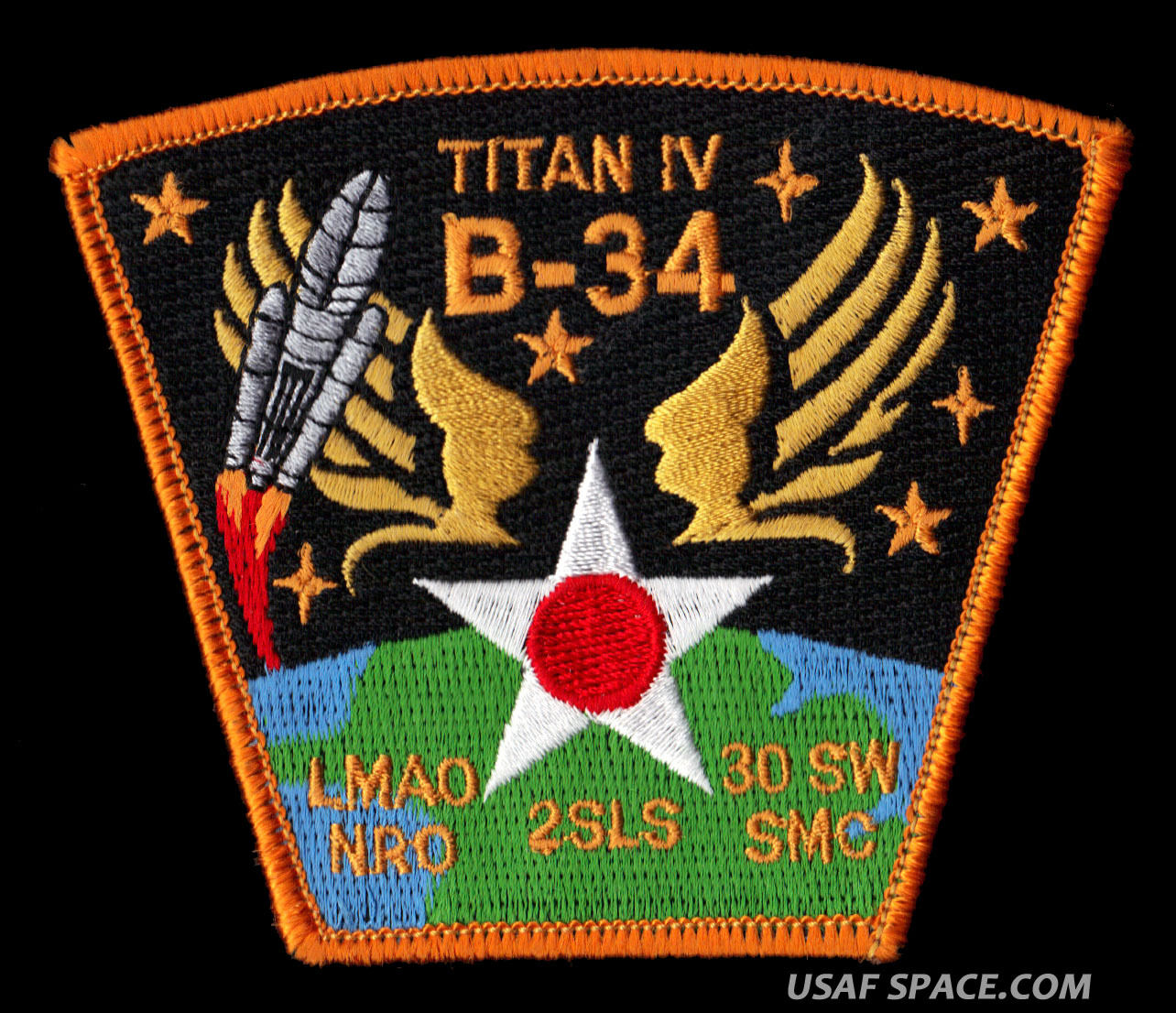 TITAN IV-B-34 NROL-14 PAYLOAD VAFB 30 SW 2SLS USAF DOD SATELLITE LAUNCH PATCH