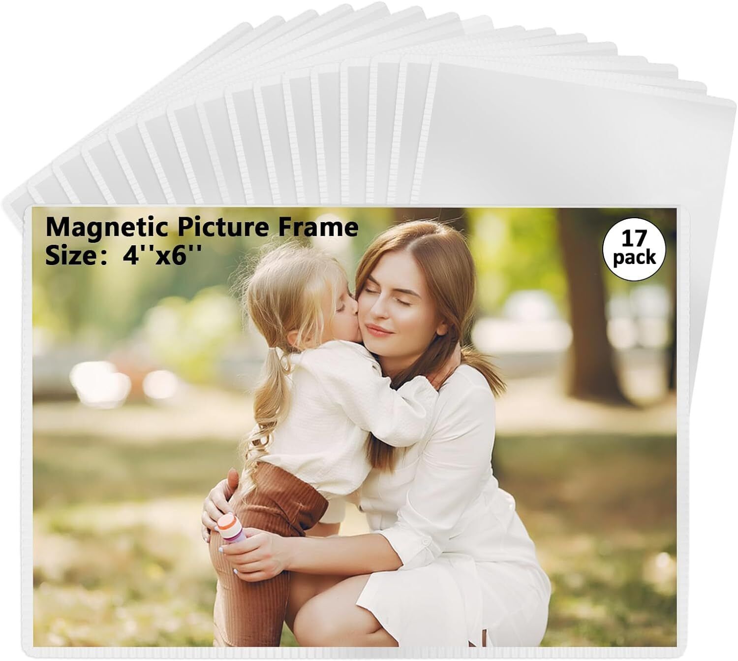 17x Magnetic Photo Picture Frames 4x6 Set of 17 for Fridge Locker Whiteboard