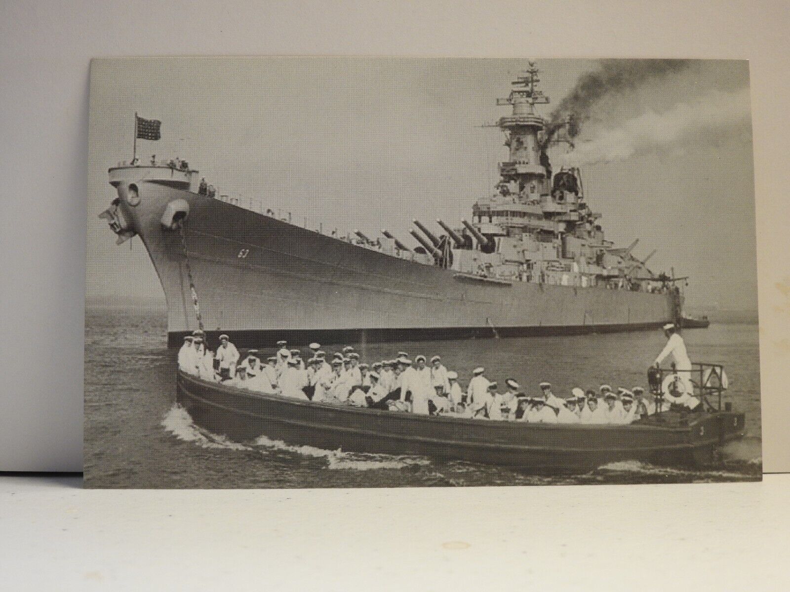 U S S Missouri U S Naval Historical Photo 1948 Real Photo Postcard A886