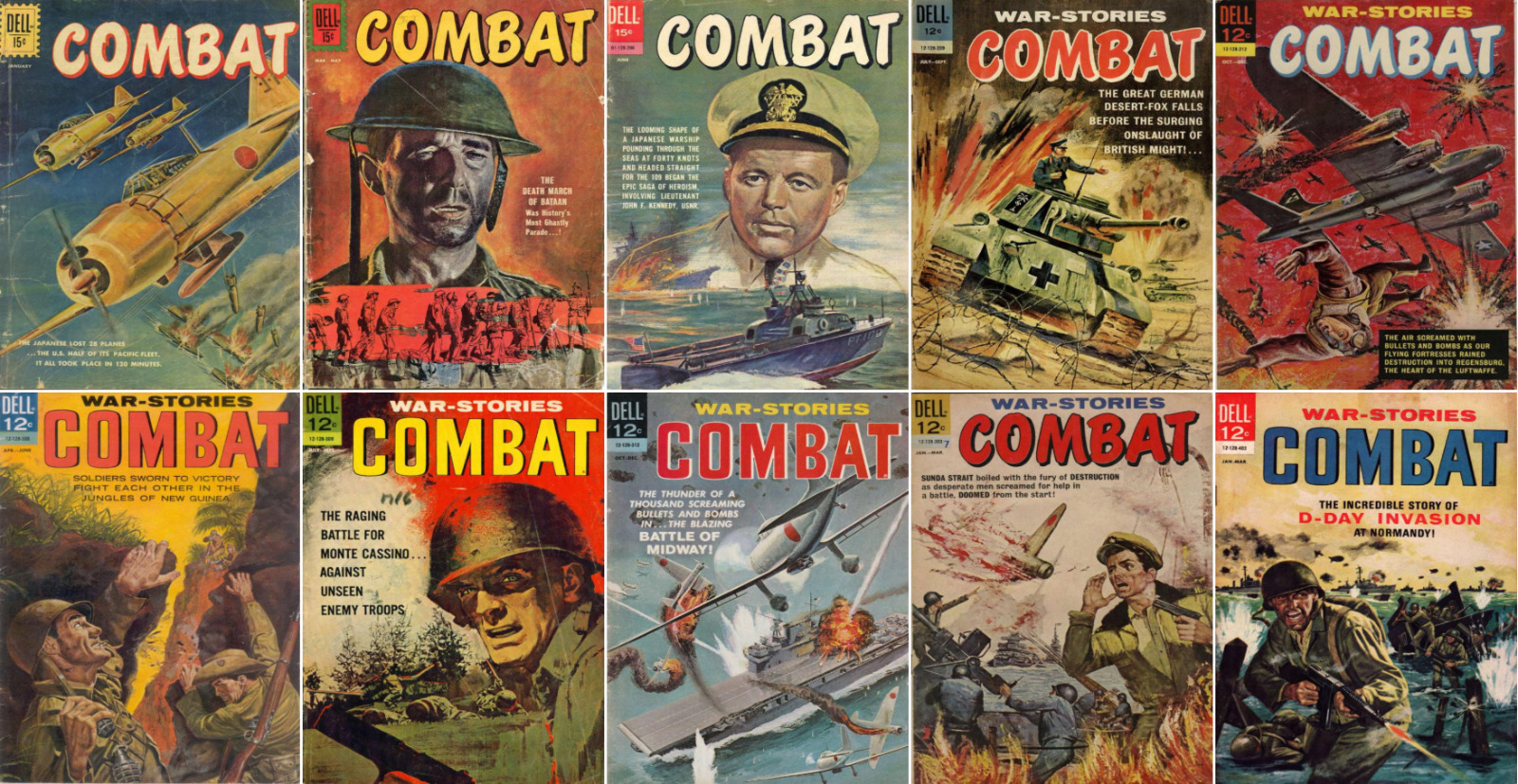 1961 - 1964 Combat Comic Book Package - 11 eBooks on CD