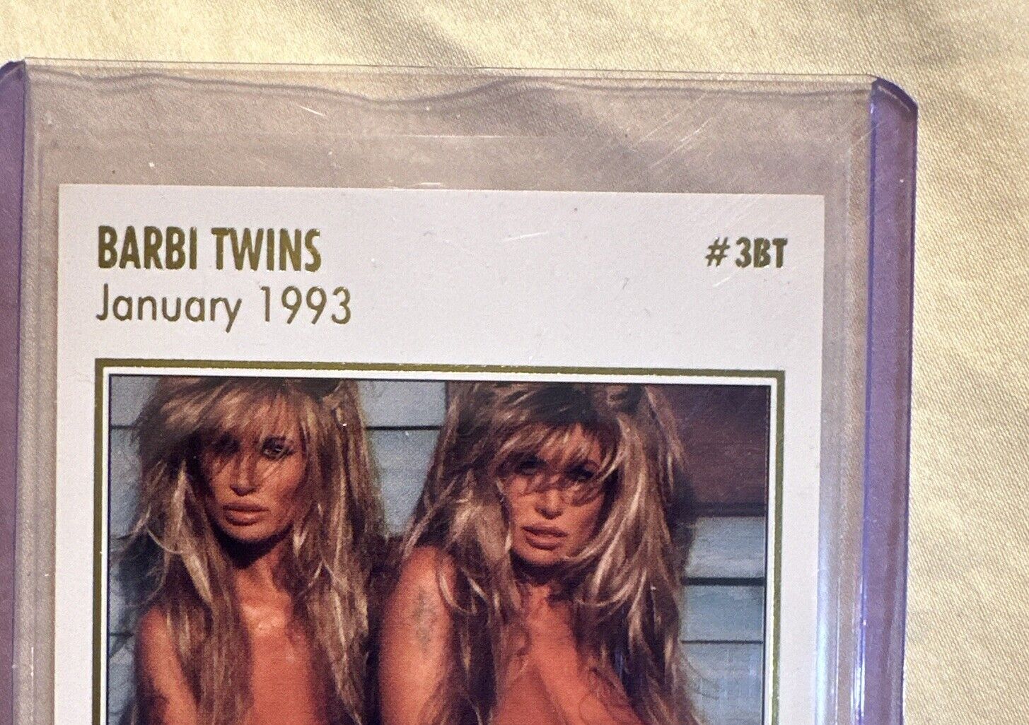 1993 Playboy’s CELEBRITY Authentic Signature Card, Barbi Twins #3BT-29/50 Jan 93