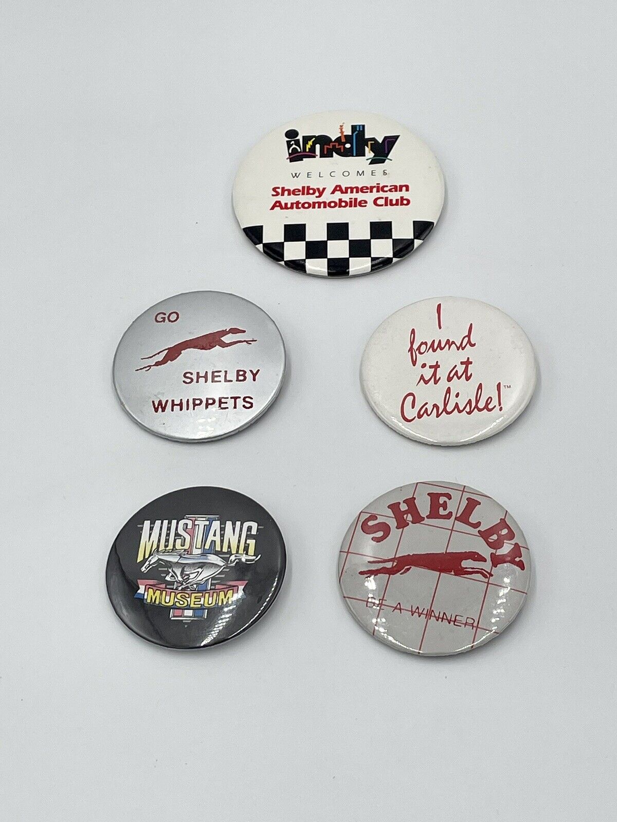 VINTAGE Ford Mustang Shelby Cobra Carlisle Pin indy Welcomes Pony Lot Of 5 RARE