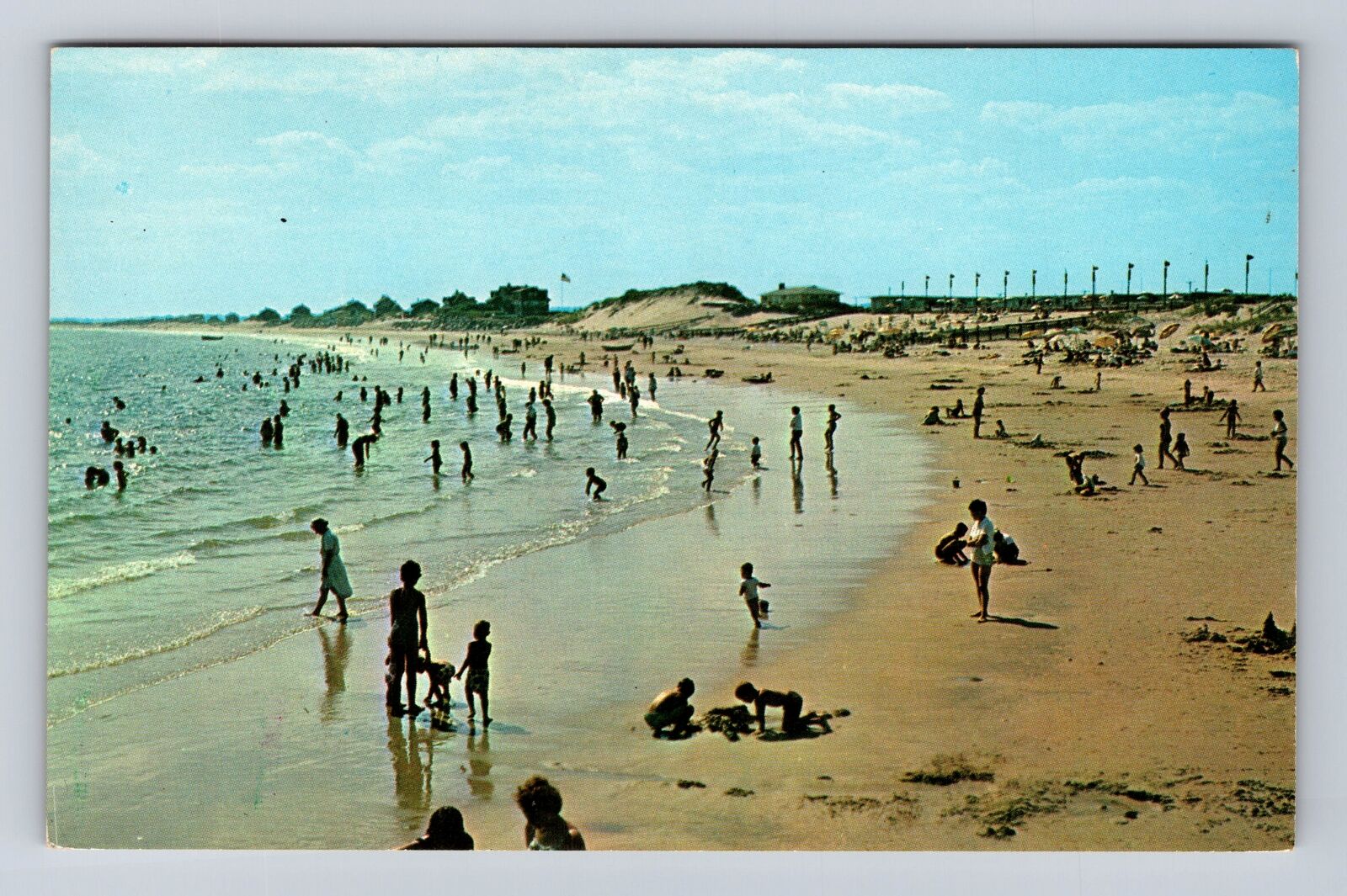Weekapaug RI-Rhode Island, Dunes, Family Beach, Antique, Vintage Postcard