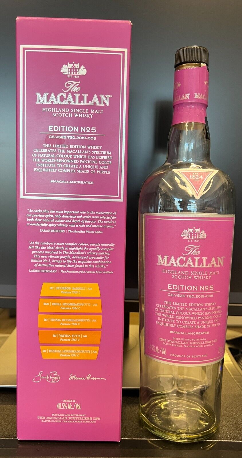 Macallan Edition 5 Box and Bottle