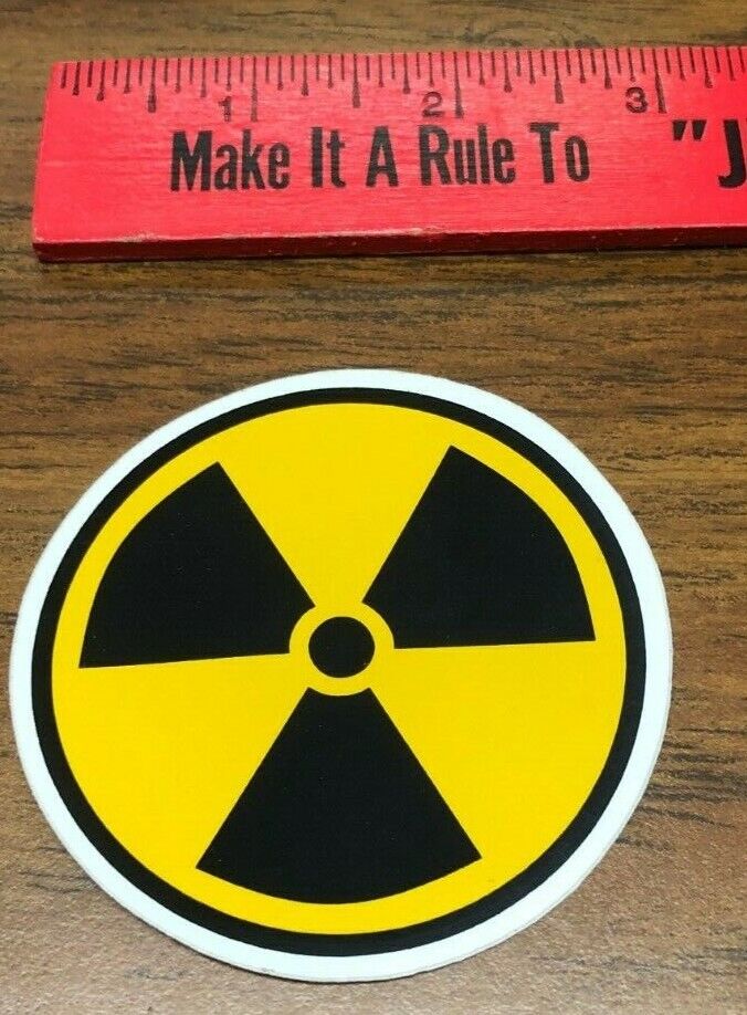 Sticker- Yellow/Black Biohazard Radioactive Fallout Zombie Infected Survival 