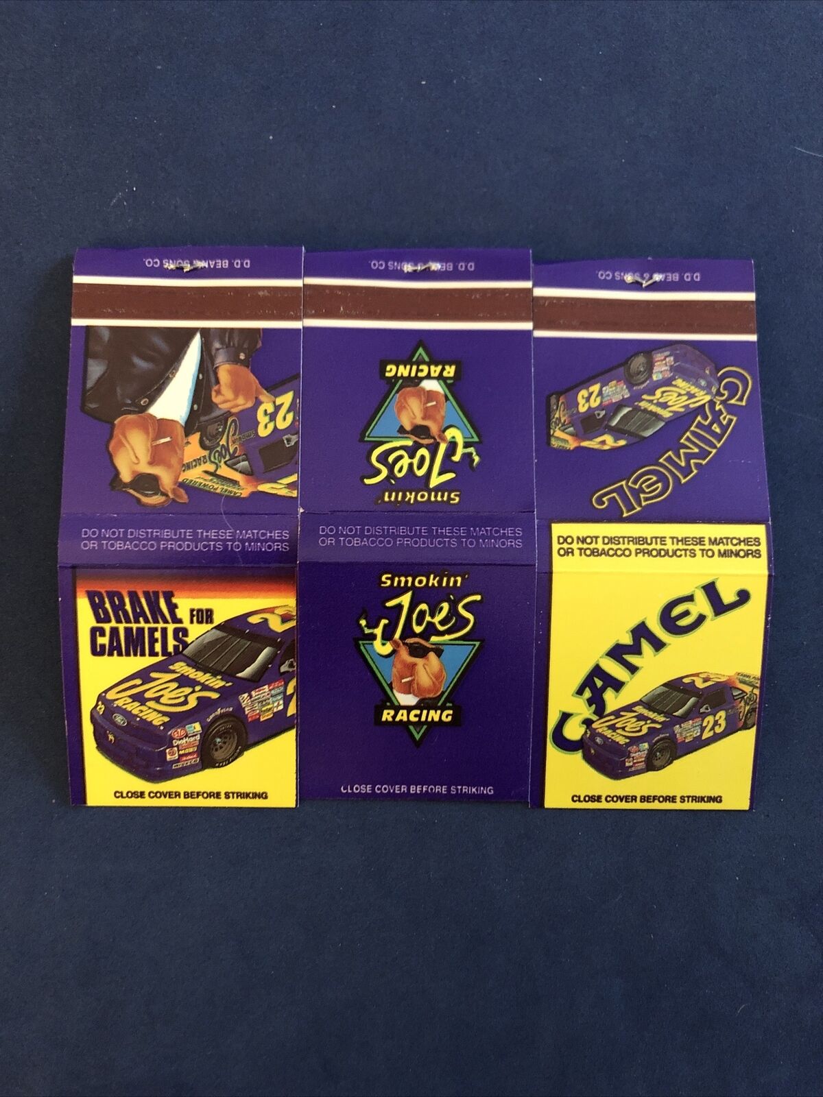 Matchbook Cover Lot of 3 -1994 Camel Cigarettes Camel Racing - Brand New - Rare