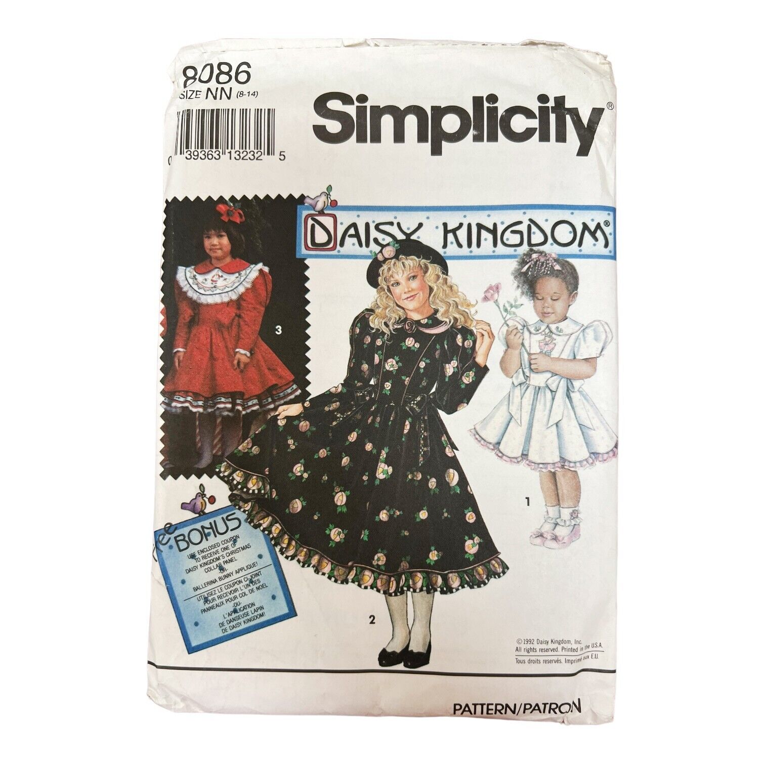 Simplicity 8086 Girls Daisy Kingdom Dress Pattern NN 8-14 Uncut Factory Folded
