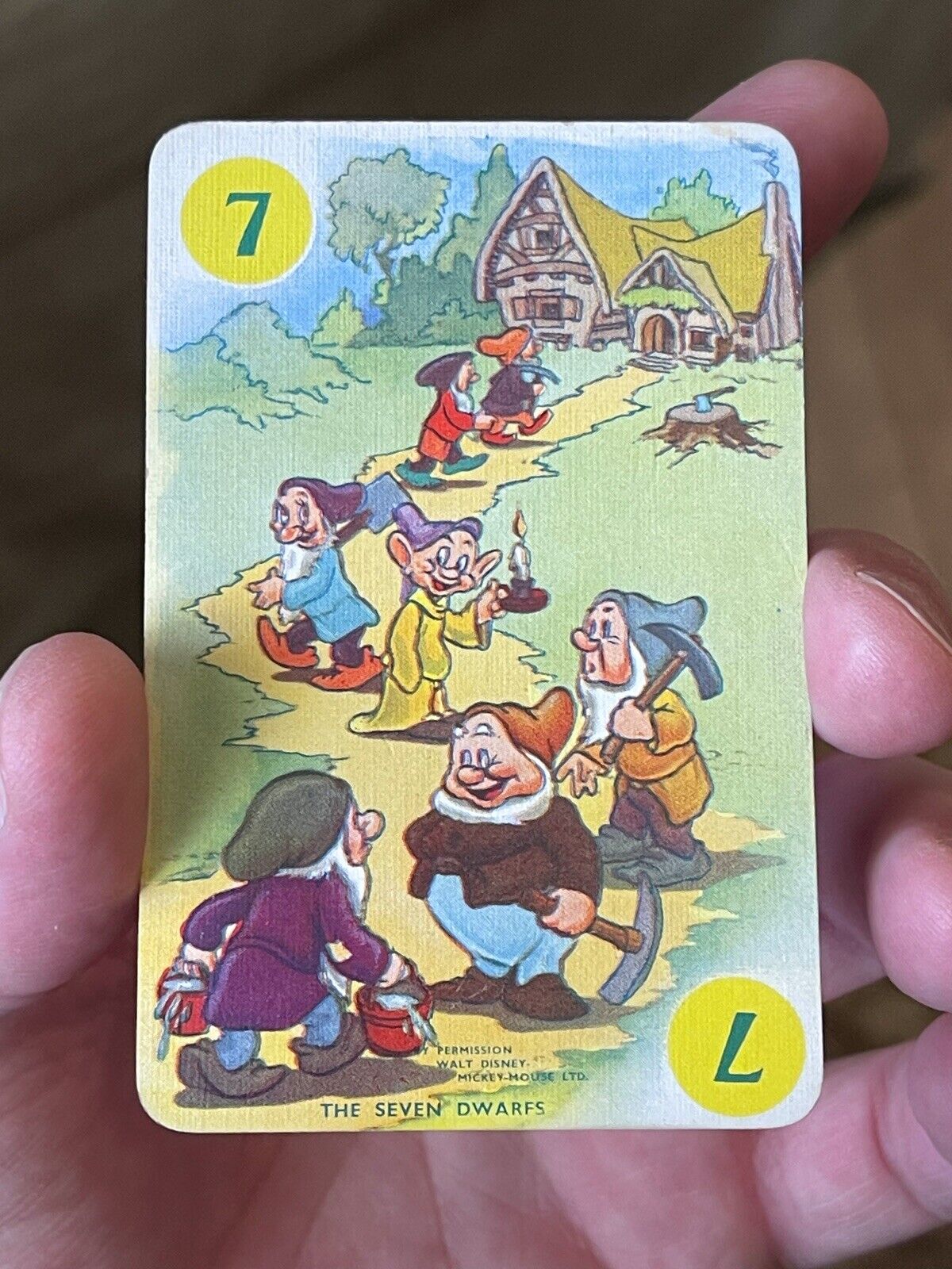 EXTREMELY RARE 1937 SNOW WHITE SEVEN DWARFS 1ST EDITION CARD GAME CASTELL PEPYS