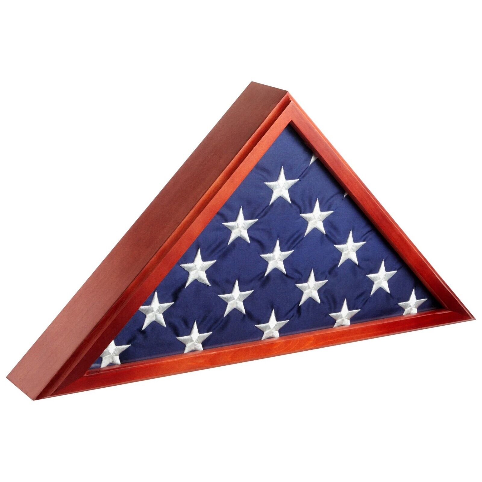 Flag Case for American Veteran Burial Flag and Memorial, 24.7 x 12.4 x 3.5 In