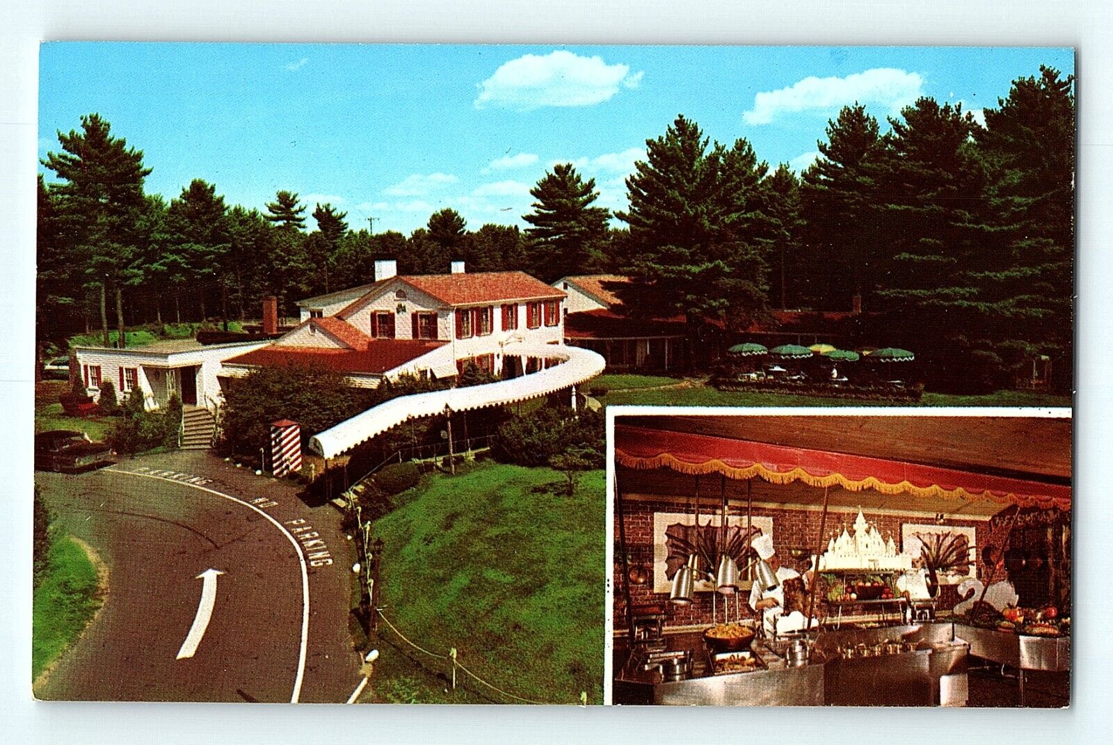 Route US 1 Foxboro Mass The Lord Fox Restaurant & Lounge Inside Fron Postcard E8