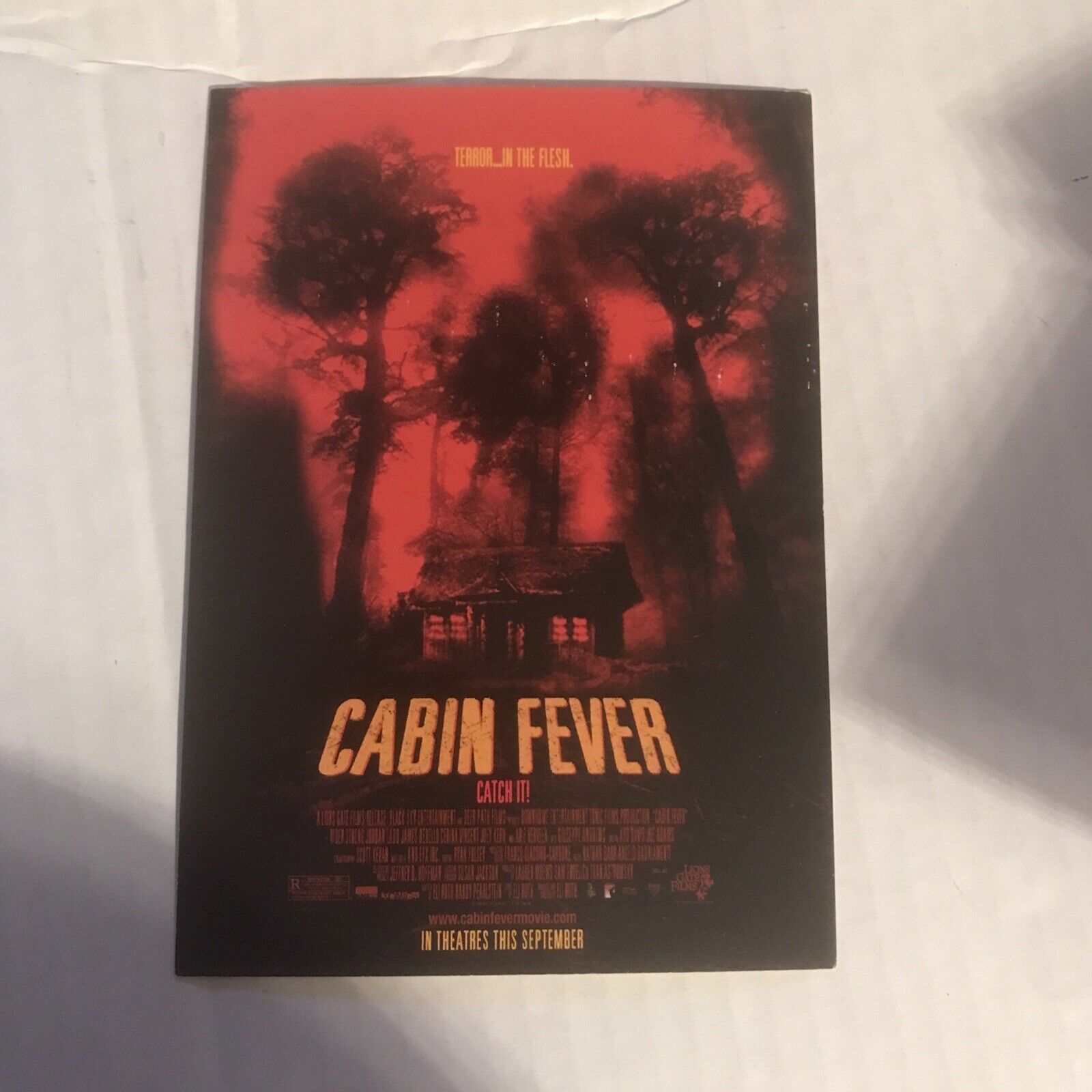 2002 Cabin Fever Horror Movie Fil Cinema Postcard Eli Roth Jordan Ladd HALLOWEEN