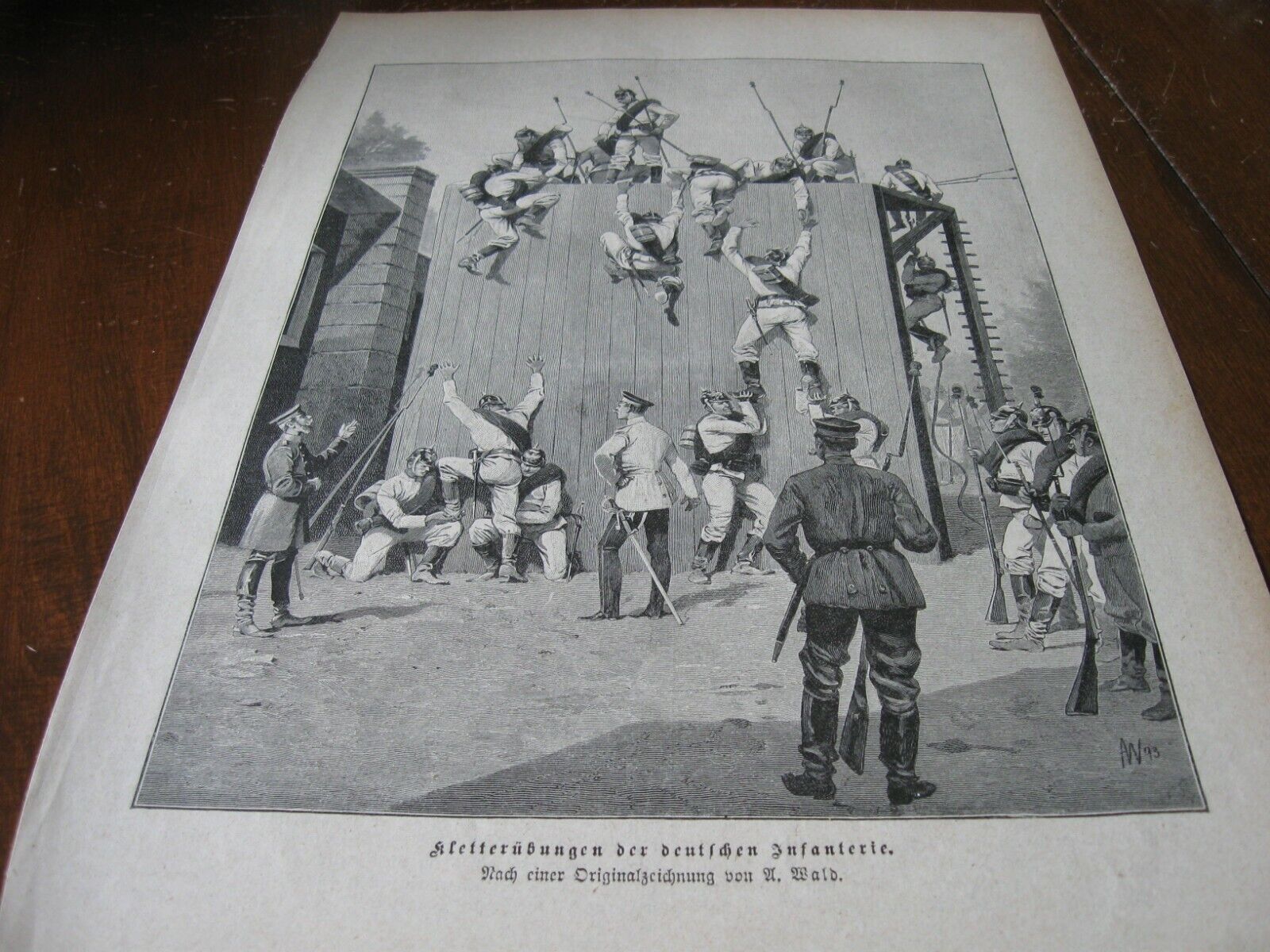 LEADERSHIP EXERCISE for GERMAN SOLDIERS Germany Army    1894 Art Print ENGRAVING