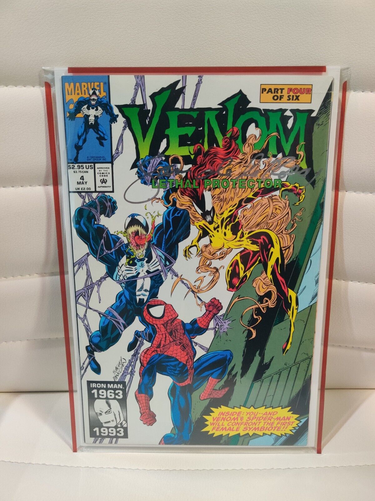 Venom Lethal Protector #4 Signed By Sam De La Rosa NM 1993 MARVEL Autographed