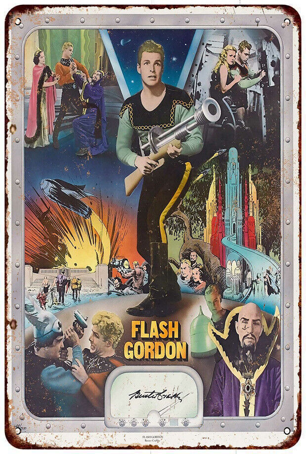Flash Gordon (1936) Vintage Look reproduction metal sign