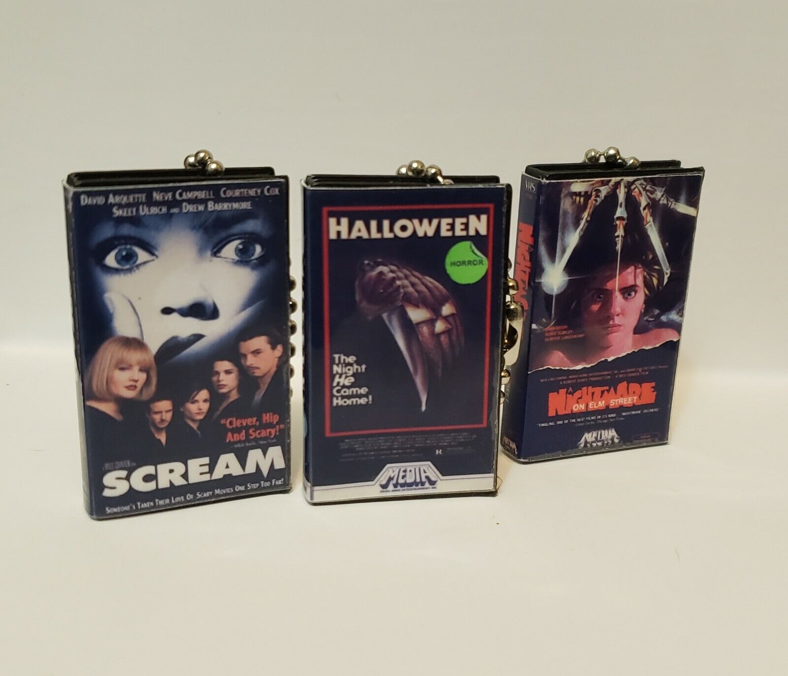 Horror Movie VHS Keychains