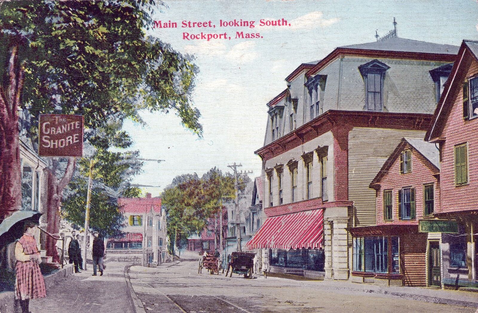 ROCKPORT MA - Main Street Looking South Postcard