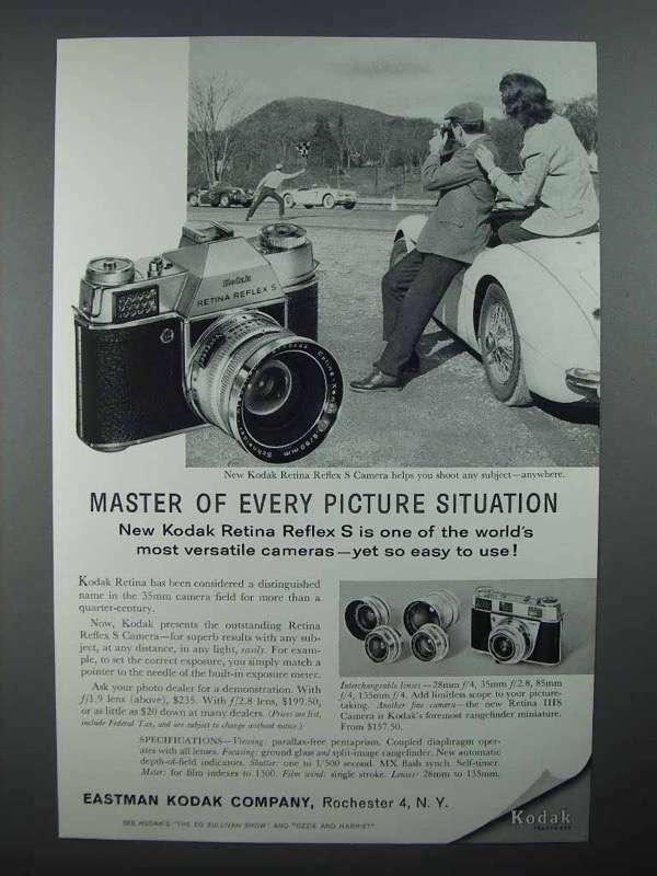 1960 Kodak Retina Reflex S Camera Ad - Master of Every Picture