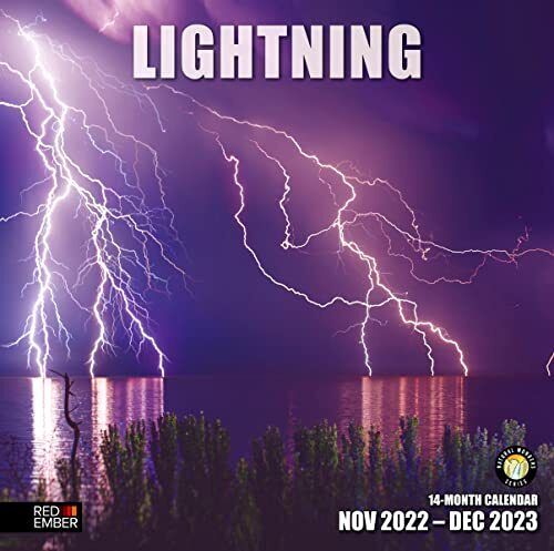 Lightning 2023 Hangable Wall Calendar | 12 x 24 Open | Thick & Sturdy Paper