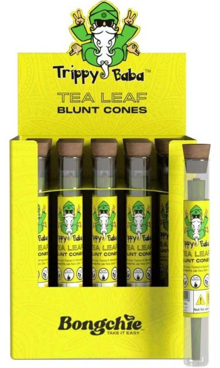 Blunt Cones (Box of 25, Green) made from Brazilian Mate Tea Leaves trippy baba