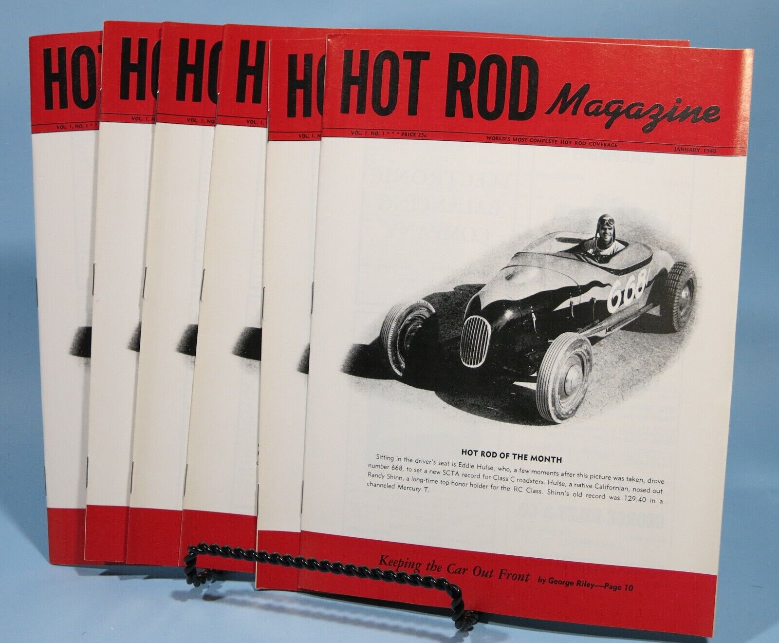 6-Lot Gearhead Gifts, $5.99 Ea.—NOS 1987 Reissue of 1st HOT ROD (Jan. \'48)/NHRA