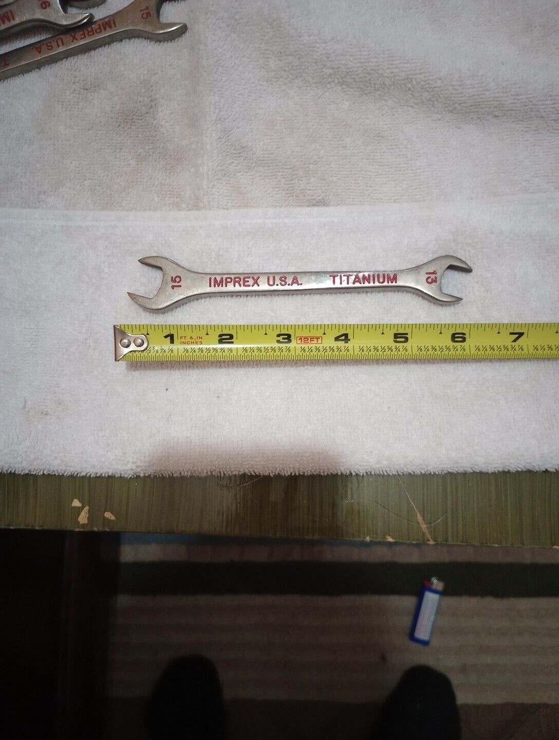 IMPREX TITANIUM U.S.A. NON MAGNETIC OPEN END WRENCH 13mm/15mm