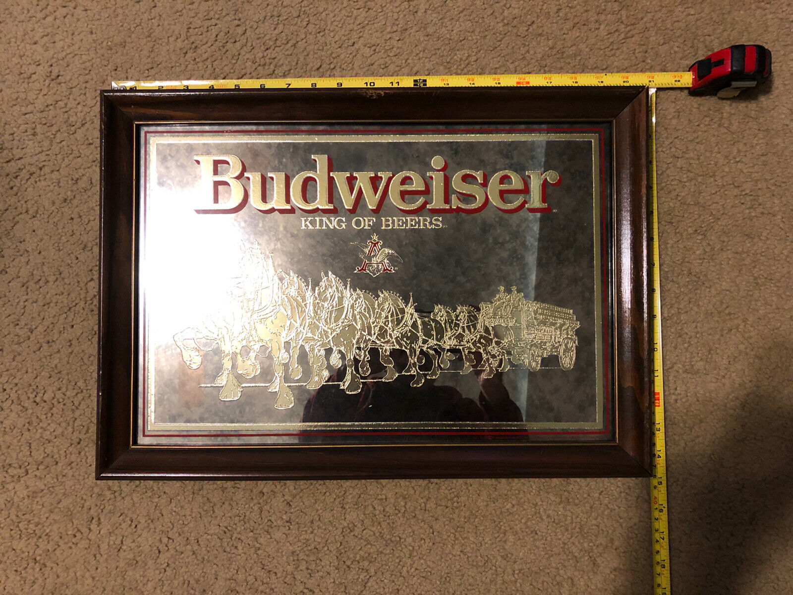 Antique Budweiser King Of Beers Beer Anaheim Picture Gold Leaf Sign Rare 1960’s?
