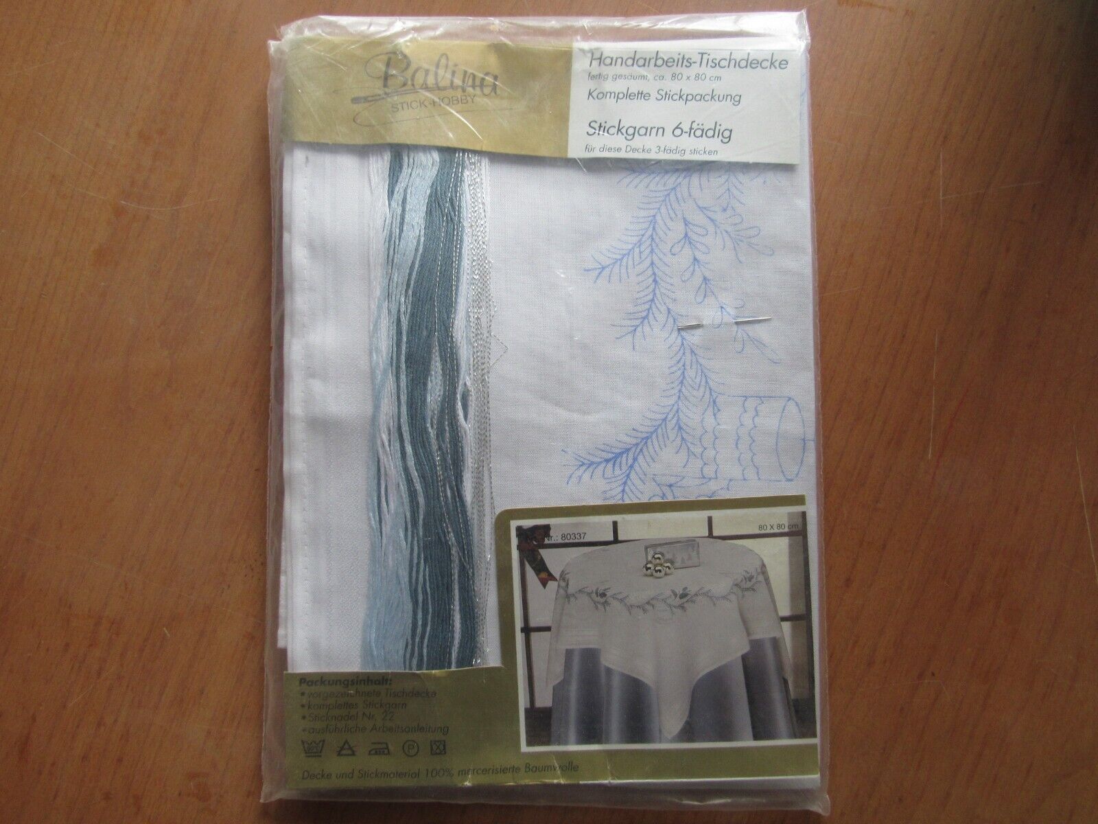 Balina Sticktechniken embroidery tablecloth kit square
